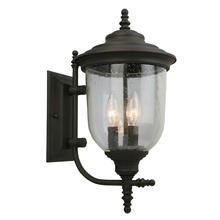 Eglo 202876A - 3x60W Outdoor Wall Light w/ Matte Bronze Finish and Clear Seeded Glass