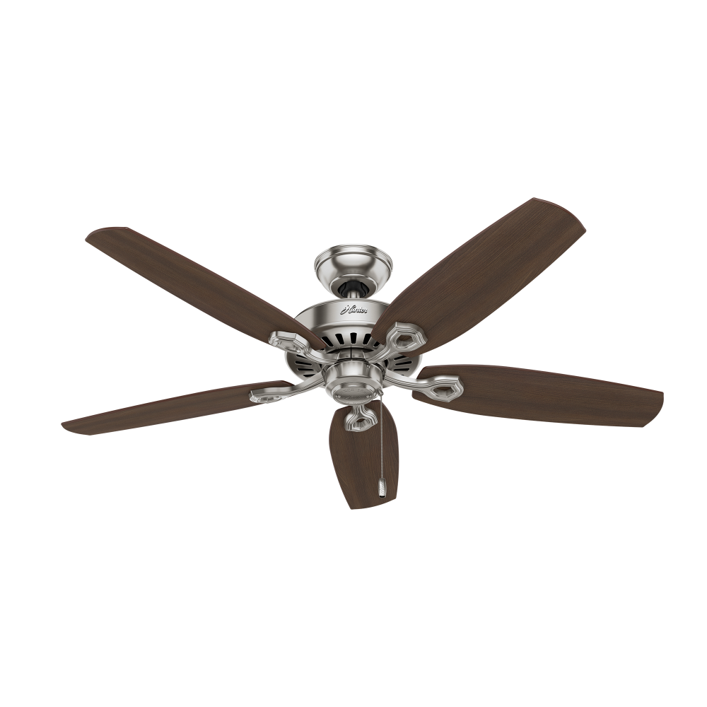 Hunter 52 inch Builder Brushed Nickel Ceiling Fan and Pull Chain