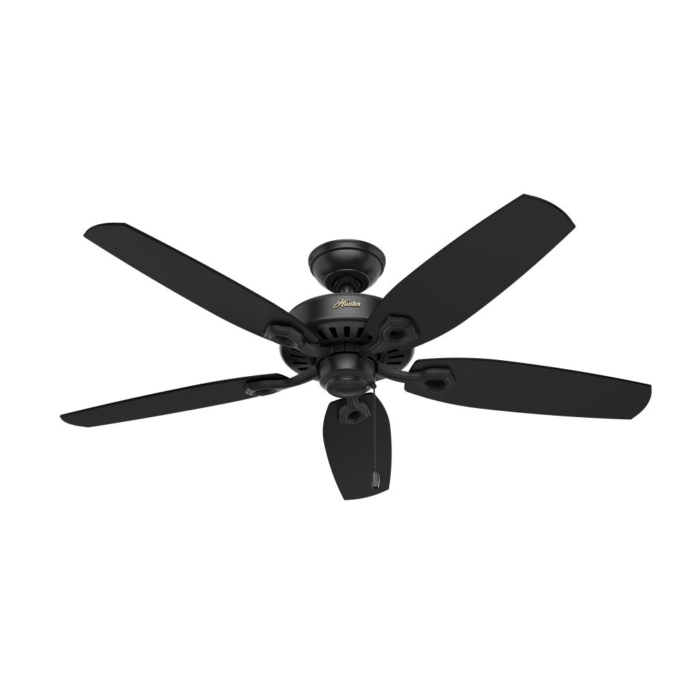 Hunter 52 inch Builder Matte Black Ceiling Fan and Pull Chain