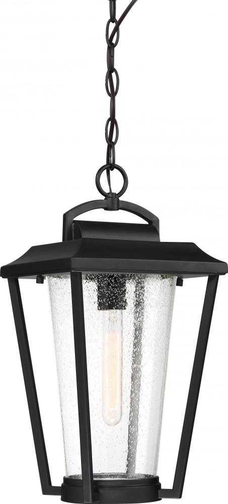 Lakeview - 1 Light Hanging Lantern with Clear Seed Glass - Aged Bronze Finish