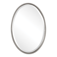 Uttermost 01102 B - Uttermost Sherise Brushed Nickel Oval Mirror